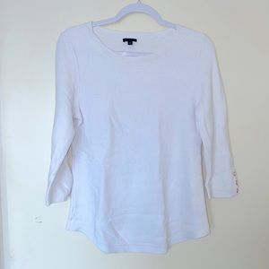 Talbots white cotton sweater